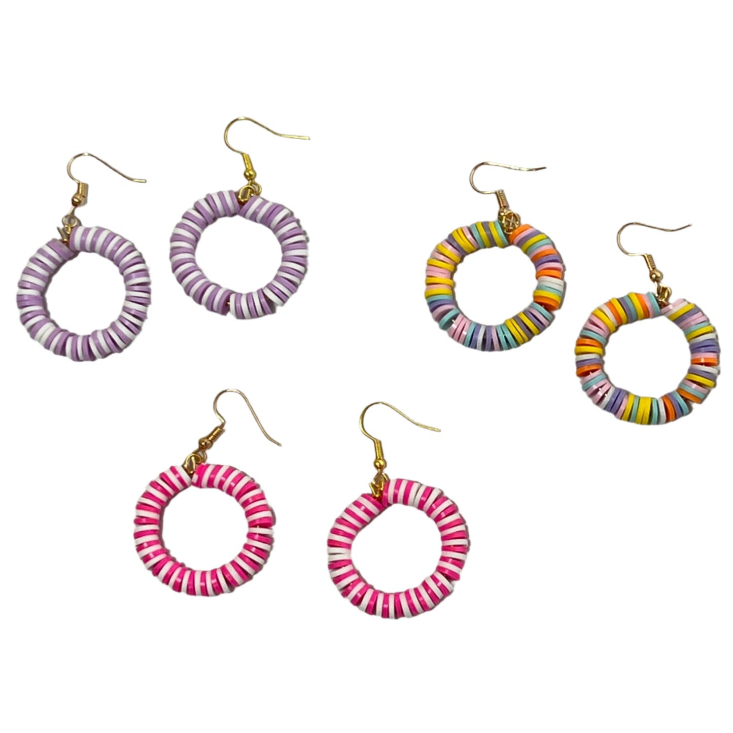 Clay bead earrings