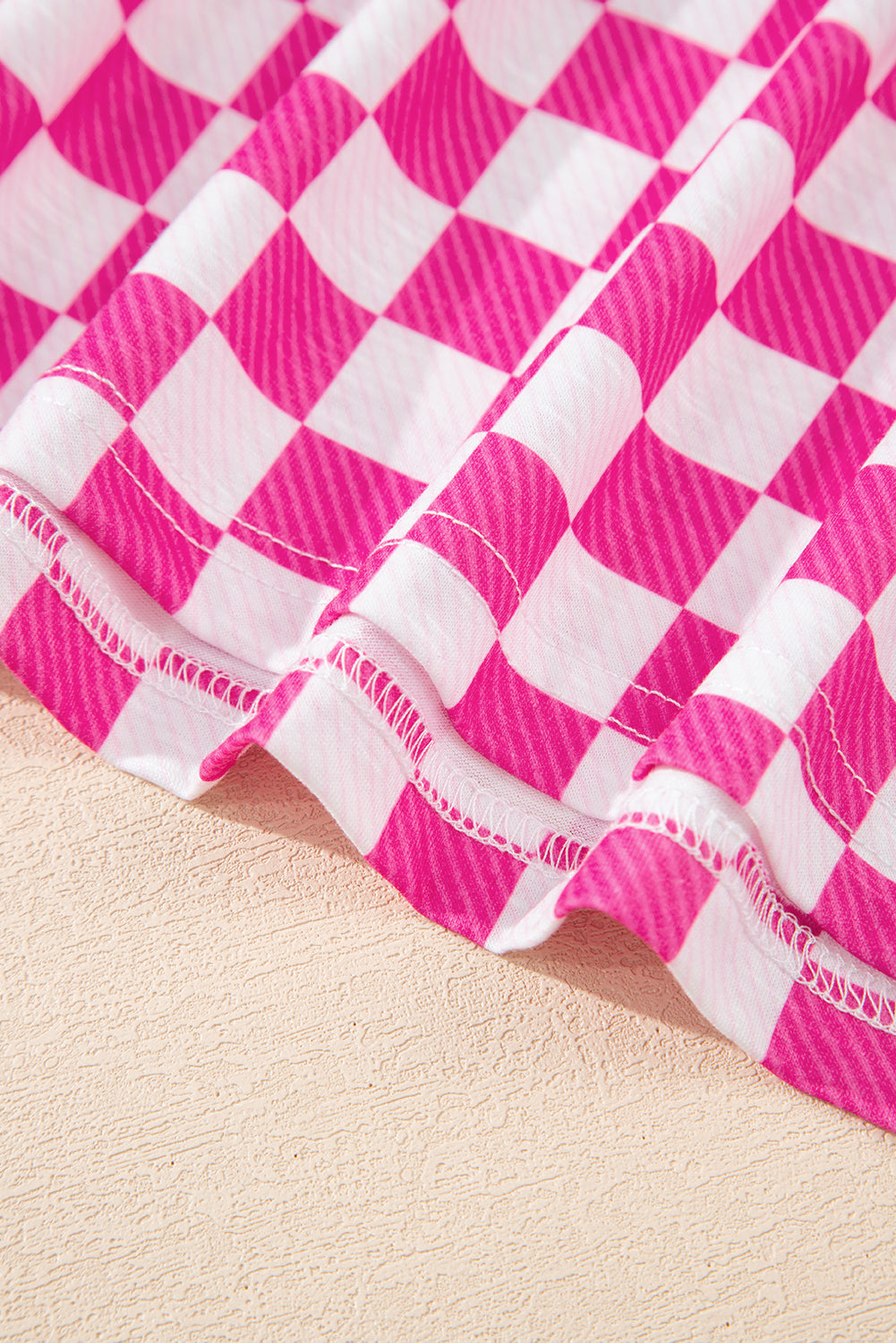 Checkerboard T Shirt and High Waist Skorts 2 Piece Outfit