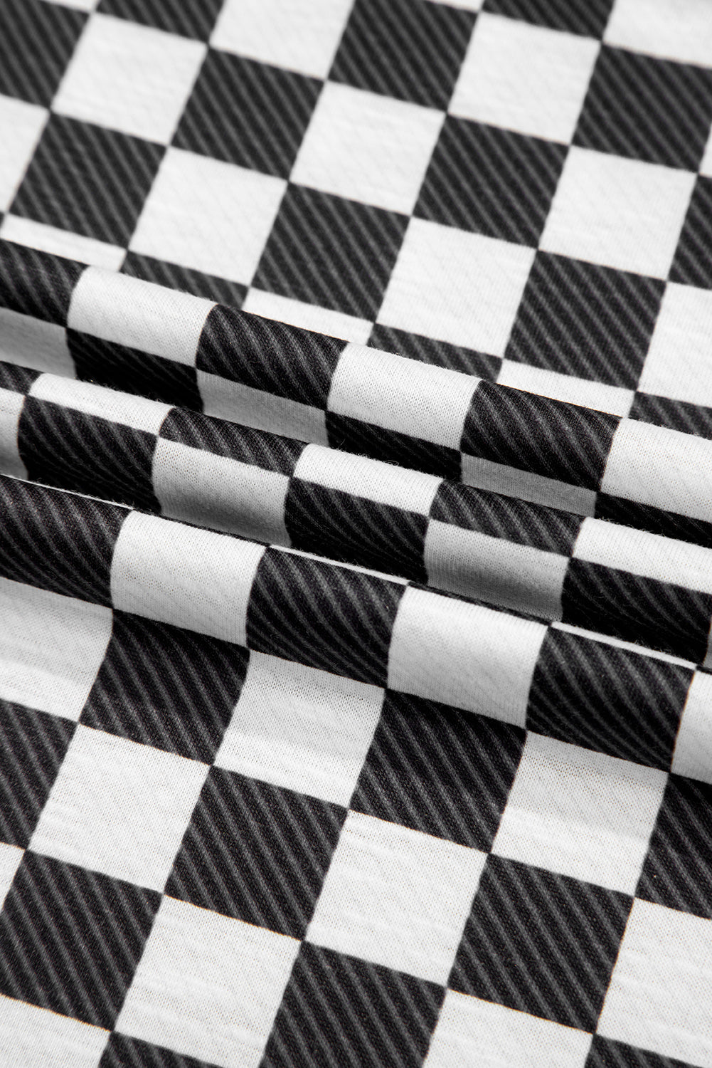 Checkerboard T Shirt and High Waist Skorts 2 Piece Outfit