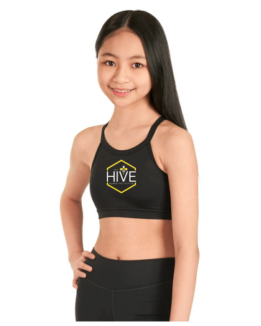 Girls' Black Halter Neck Bra Top