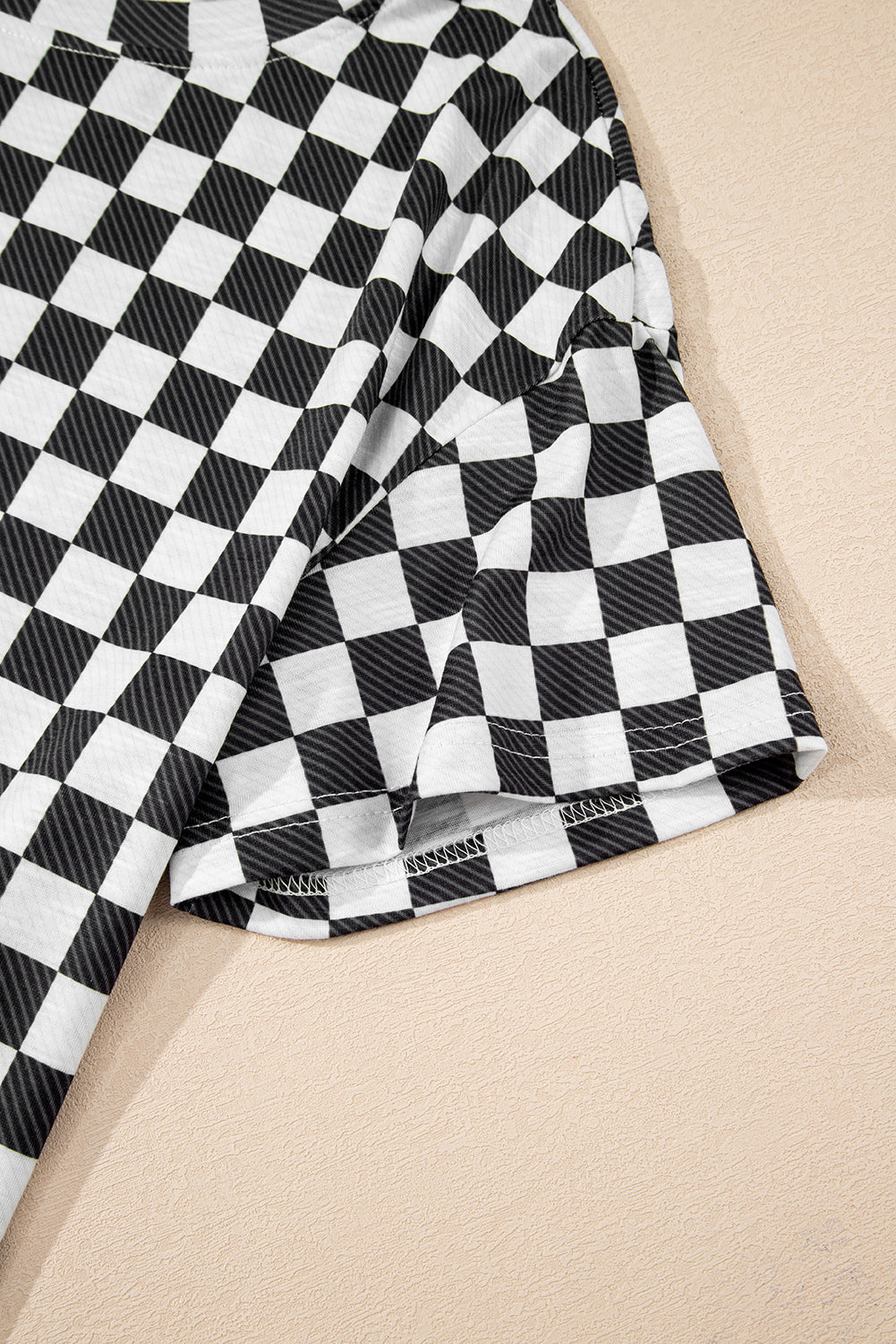 Checkerboard T Shirt and High Waist Skorts 2 Piece Outfit