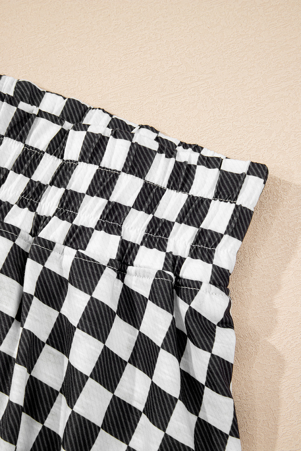 Checkerboard T Shirt and High Waist Skorts 2 Piece Outfit